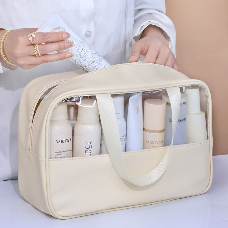 Large Capacity Cosmetic Bag Women's Transparent - Rokkaku 18 online shop