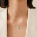 Rotatable 925 Silver Snowflake Necklace Women Luxury Niche Design Shiny Rhinestone Jewelry Autumn And Winter Birthday Gift For Friends - Rokkaku 18 online shop