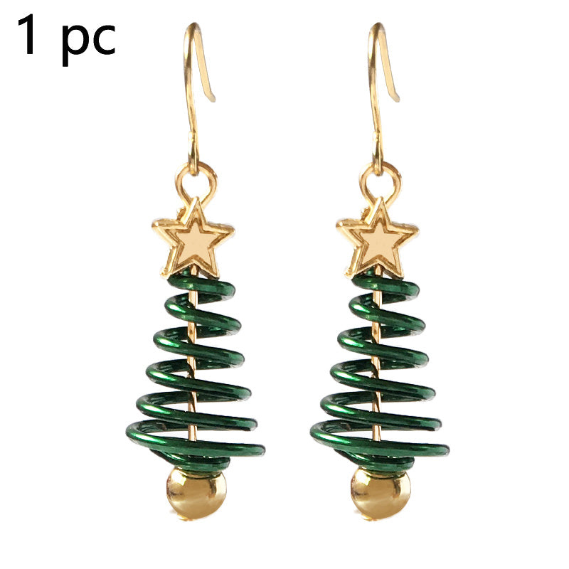 Christmas Earrings Tree Star DIY Earrings - Rokkaku 18 online shop