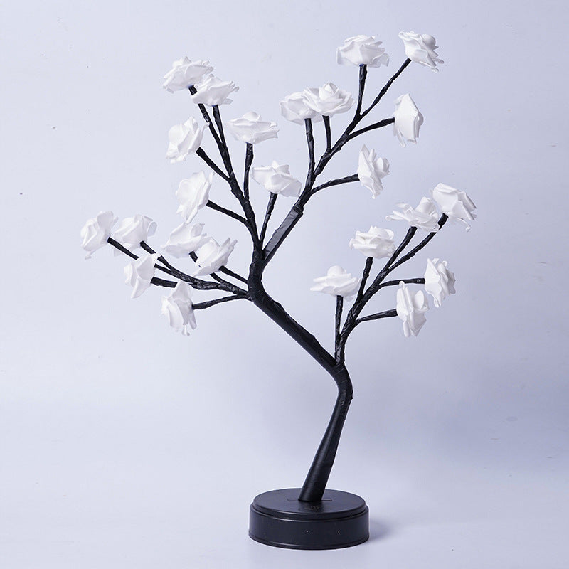 Table Lamp Flower Tree Rose Lamps Fairy Desk Night Lights USB Operated Gifts For Wedding Valentine Christmas Decoration - Rokkaku 18 online shop