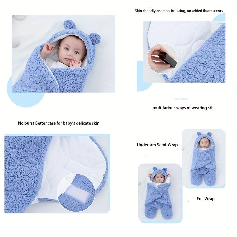 Winter Baby Sleeping Bag Bear Nap Printed Sleeping Bag, Suitable For Babies Aged 0-10 Months, Soft Nap Mat With Removable Pillow - Rokkaku 18 online shop