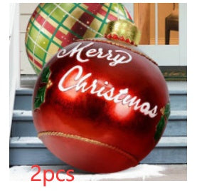 Christmas Ornament Ball Outdoor Pvc 60CM Inflatable Decorated Ball PVC Giant Big Large Balls Xmas Tree Decorations Toy Ball - Rokkaku 18 online shop