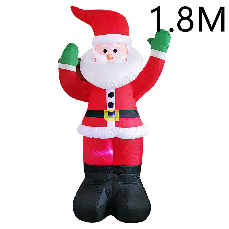 Christmas LED Lights Glowing Santa Tree Snowman Inflatable Doll Outdoor Yard Garden Decor - Rokkaku 18 online shop