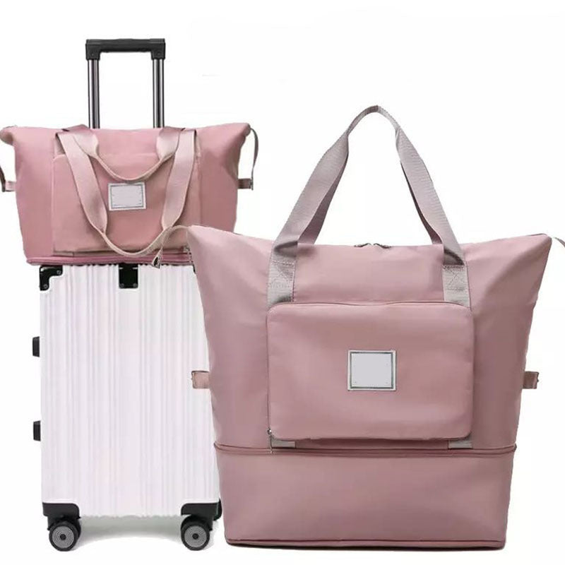Foldable Storage Travel Bag Waterproof Large Capacity Gym Fitness Bag Weekender Overnight For Women - Rokkaku 18 online shop
