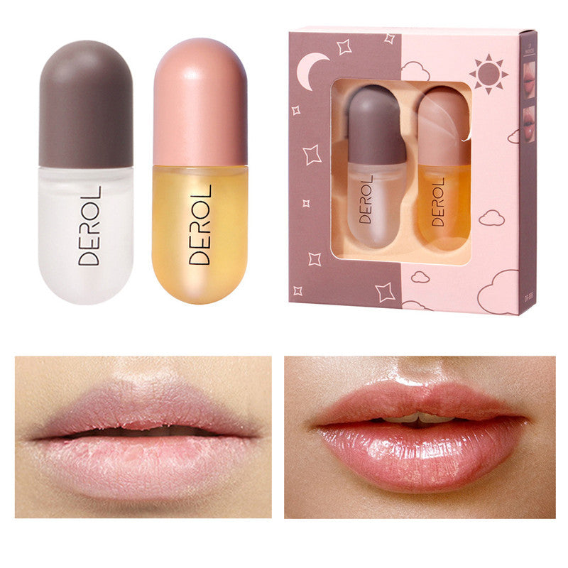 Day Night Instant Volume Lip Plumper Oil Clear Lasting Nourishing Repairing Reduce Lip Fine Line Care Lip Beauty Cosmetic - Rokkaku 18 online shop