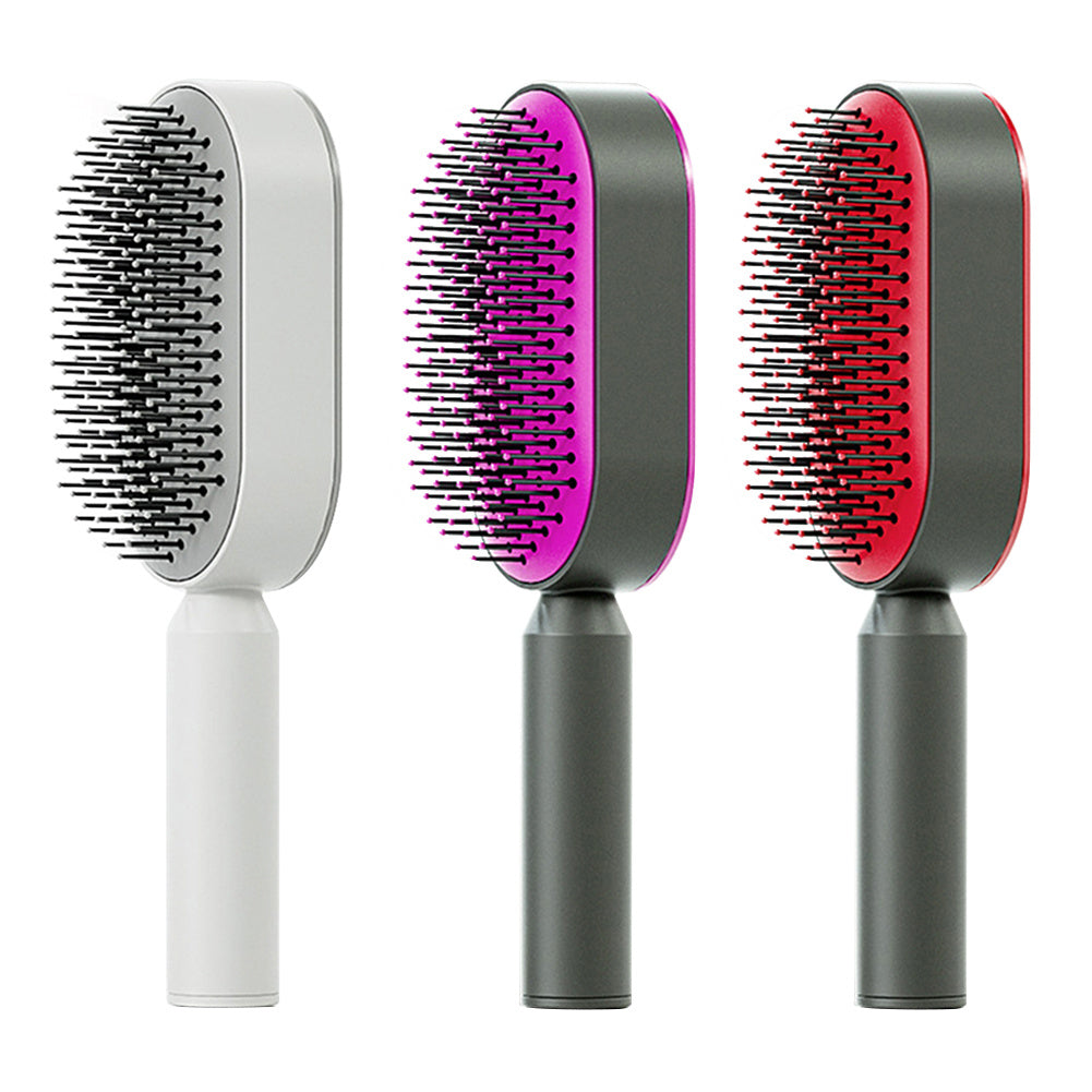 Self Cleaning Hair Brush For Women One-key Cleaning Hair Loss Airbag Massage Scalp Comb Anti-Static Hairbrush - Rokkaku 18 online shop