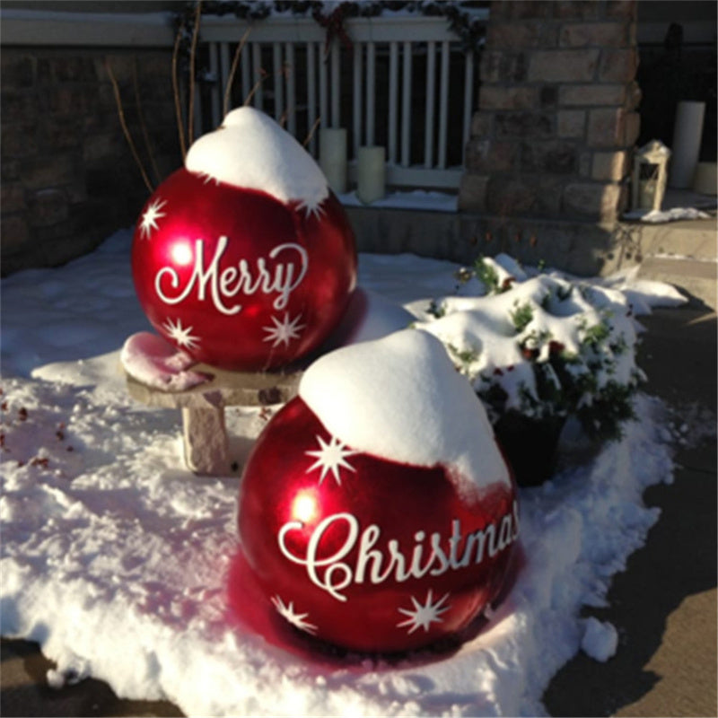 Christmas Ornament Ball Outdoor Pvc 60CM Inflatable Decorated Ball PVC Giant Big Large Balls Xmas Tree Decorations Toy Ball - Rokkaku 18 online shop
