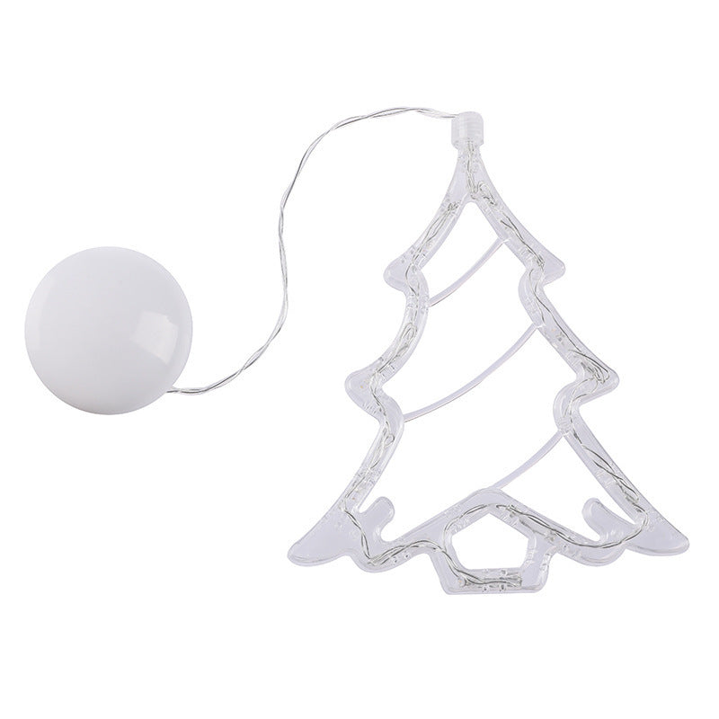 Christmas LED Suction Cup Chandelier Santa Claus Elk Snowman Lights Holiday Party Window Decor Lamps Battery Powered - Rokkaku 18 online shop