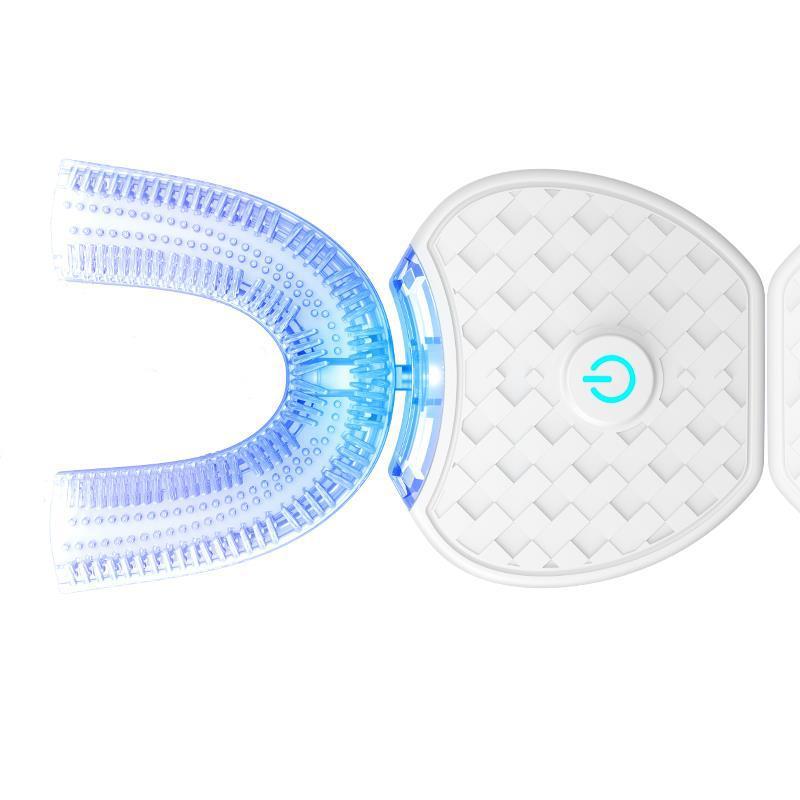 360 Degrees Intelligent Automatic Electric  Toothbrush Waterproof U Type Tooth Brush Whitening Blue Light USB Charging - Rokkaku 18 online shop
