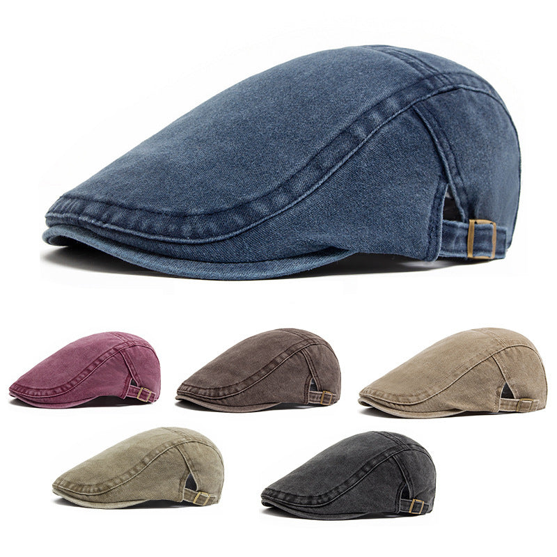 Retro Washed Denim Hat Cowboy Beret Fashion Casual Baseball Cap - Rokkaku 18 online shop