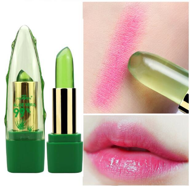 Aloe Vera Gel Color Changing Lipstick Gloss  Moisturizer Anti-drying Desalination Fine-grain Lip Blam Care - Rokkaku 18 online shop