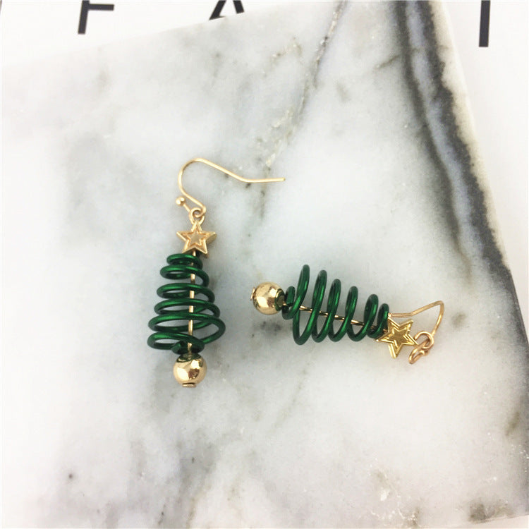 Christmas Earrings Tree Star DIY Earrings - Rokkaku 18 online shop