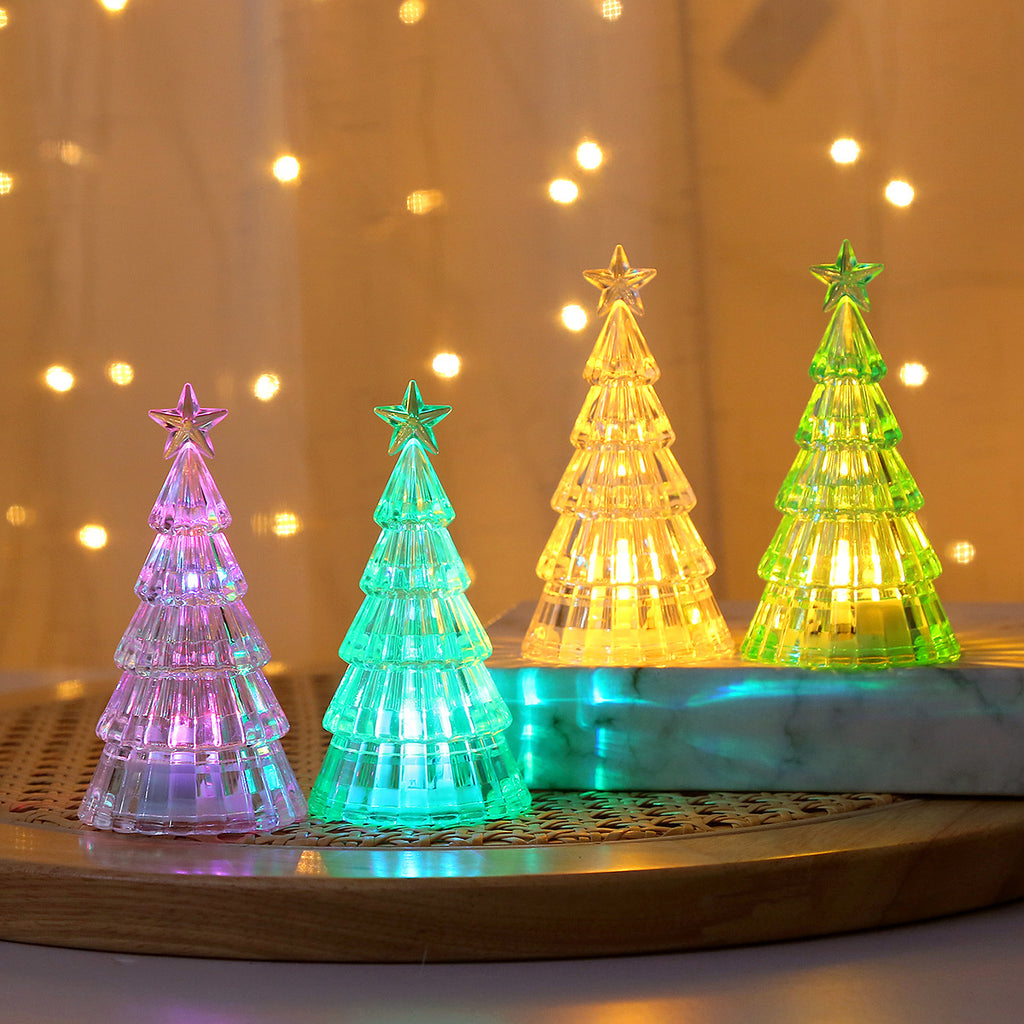 Christmas Decoration Light-emitting Christmas Tree Crystal Small Night Lamp - Rokkaku 18 online shop