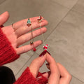 Ins Fashion Xmas Earrings Moving Santa Claus Long Tassel Earrings For Women Christmas Tree Snowflake Asymmetric Drop Earring - Rokkaku 18 online shop