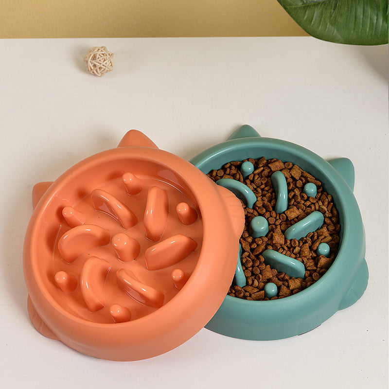 Pet Dog Cat Slow Feeder Bowls Anti Choking Slow Feeder Dish Bowl Home Dog Eating Plate Anti Gulping Bowl Supplies - Rokkaku 18 online shop