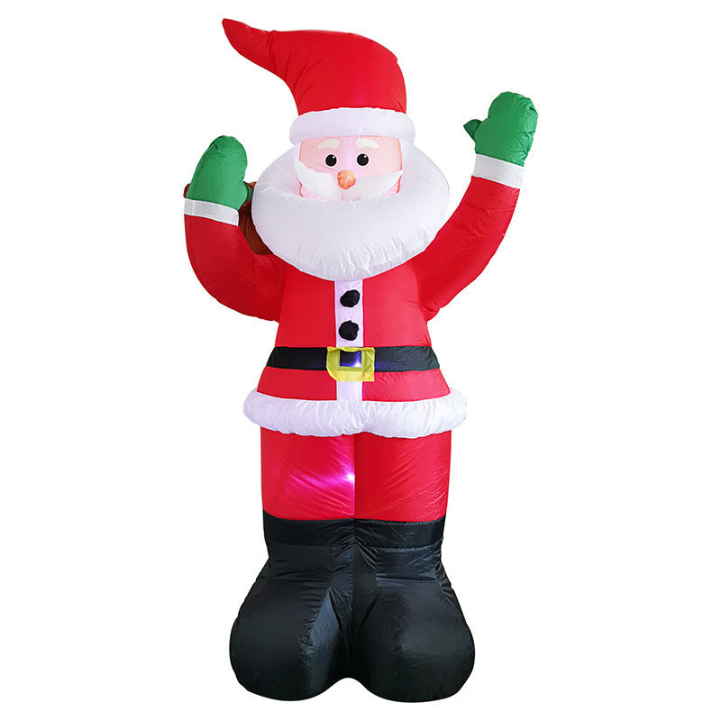 Christmas LED Lights Glowing Santa Tree Snowman Inflatable Doll Outdoor Yard Garden Decor - Rokkaku 18 online shop