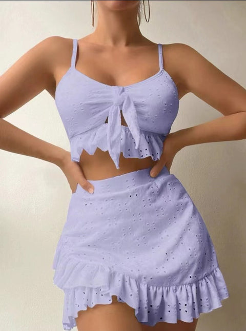Swimsuit Beach Skirt Bikini Three Piece Set Swimsuit Conservative Swimsuit Women