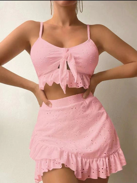 Swimsuit Beach Skirt Bikini Three Piece Set Swimsuit Conservative Swimsuit Women