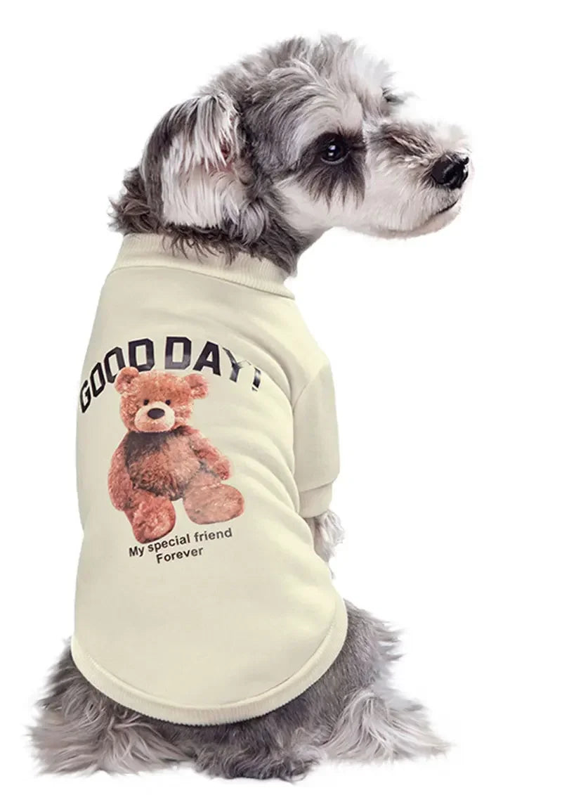Dogs Winter Cute Clothes Puppy Warm Pullover Sweatshirt Bear Pattern Pet Jacket for Small Medium Dog Cat Coats Chihuahua Costume