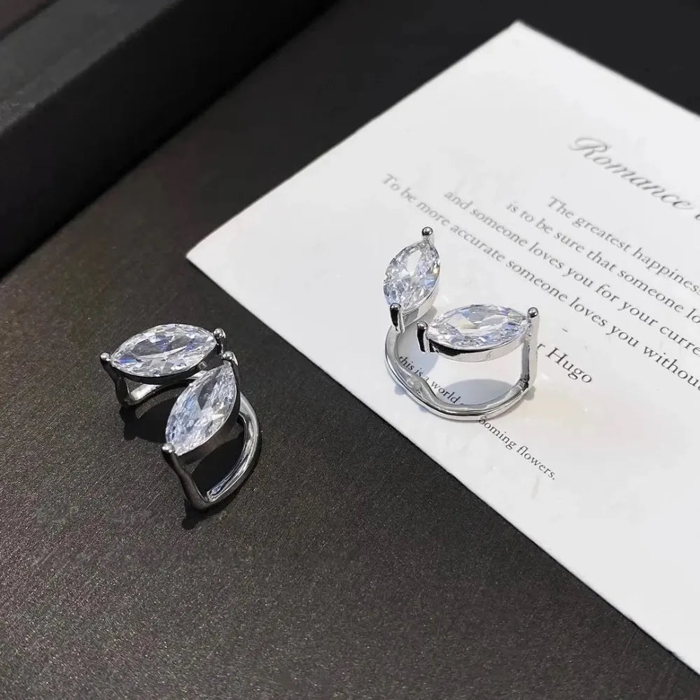 Sparkling Zircon Piercless Ear Clip Earrings for Women Shiny Crystal Clip Earring Y2K Ear Clips Daily Jewelry Accessories Gifts