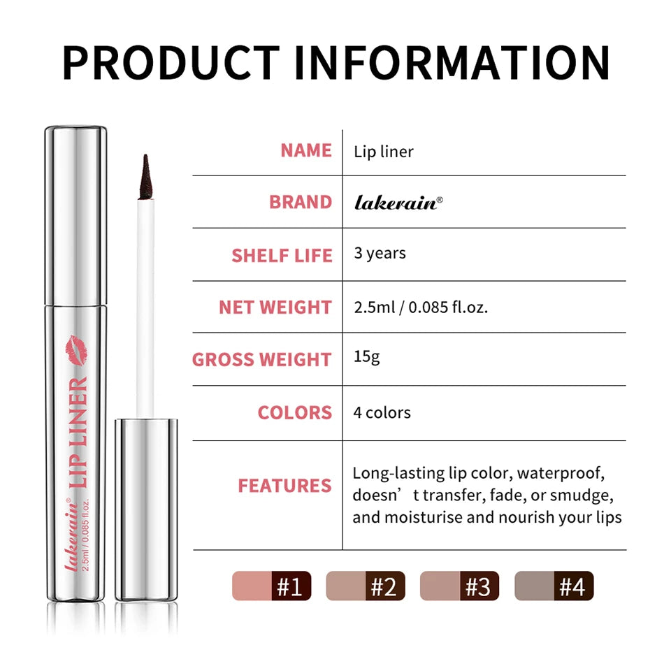 Magic Peel Off Lip Cosmetic Matte Lip Liner Pencil Long Lasting Waterproof Smudge Proof Transfer Proof Peel Off Lip Stain Tattoo