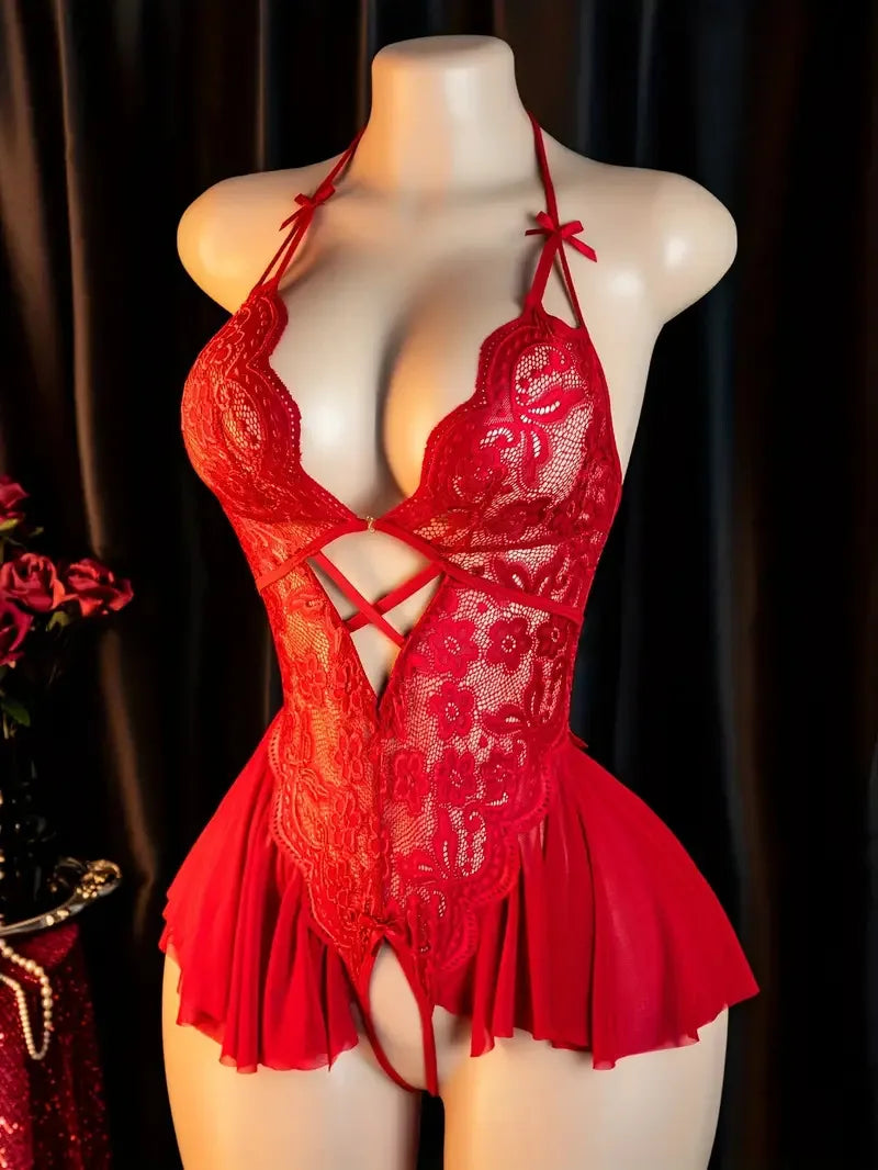 Costumes Temptation With Open Crotch Women Hot Dress Bodysuit  Underwear
