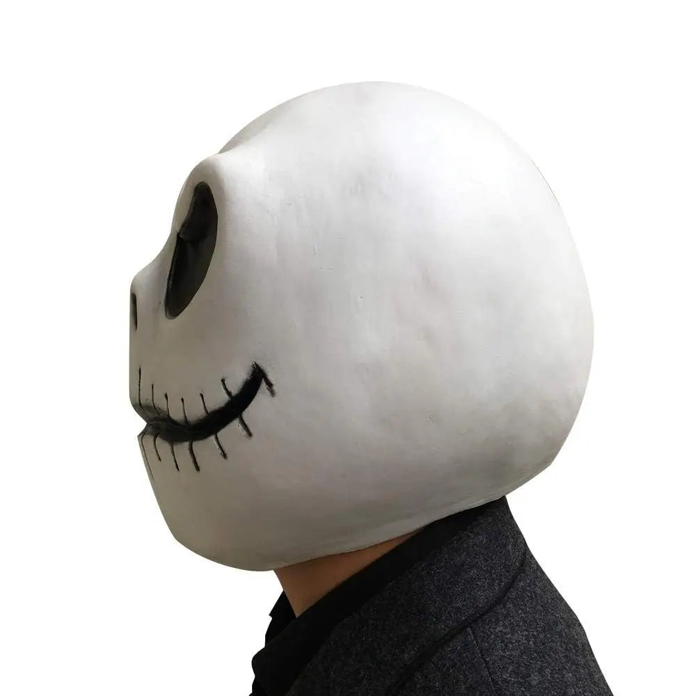 Jack Skellington Mask Helmet Halloween Carnival Jack Skeleton Head Mask Horror Scary Cosplay Mask for Adult
