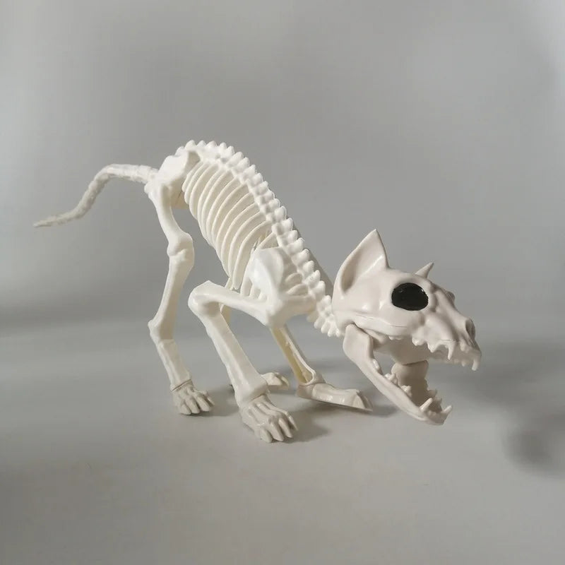 Halloween Skeleton Cat and Dog Animal Skeleton Model Decorations for Halloween Horror Decorations and Ghost House Props