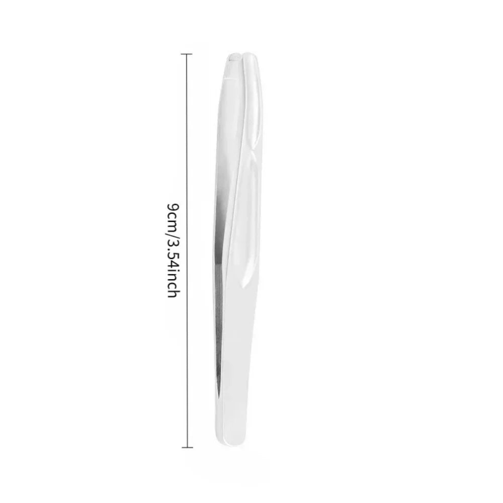 Premium Round Head Tweezers Precision Clips Eyebrow Grooming Facial Beard Hair Removal Short Hair Capturing Eyebrow Combing Tool