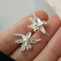 Korean Floral Hoop Cute Fashion Earrings for Women Alloy with Resin Inlay Japanese Style Suitable for Daily Wear and Weddings