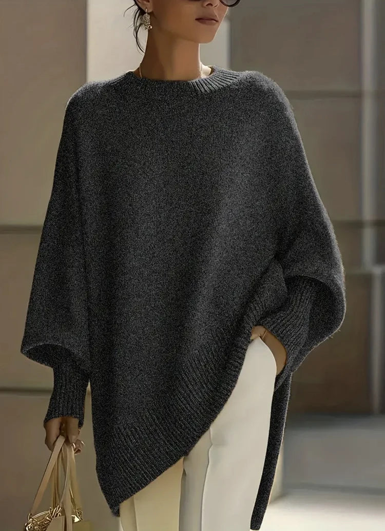 Oversized Crew Neck Knit Sweater For Women  Loose Batwing Long Sleeve Pullover Top  Slouchy Soft Knitted Blouse  Aesthetic Minim