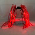 LED Glowing Braids Nightclub Cool Luminous Headband Halloween Party Light Up Hairband Accessory for Women Girl Club Party Props