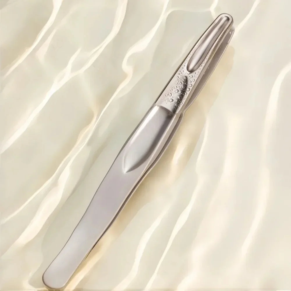 Premium Round Head Tweezers Precision Clips Eyebrow Grooming Facial Beard Hair Removal Short Hair Capturing Eyebrow Combing Tool