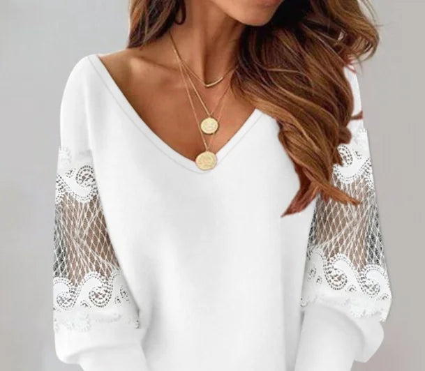 Autumn Winter White Lace Dress For Women's Casual Spliced Lantern Sleeve Party Mini Dresses Women Fashion Elegant Vestidos