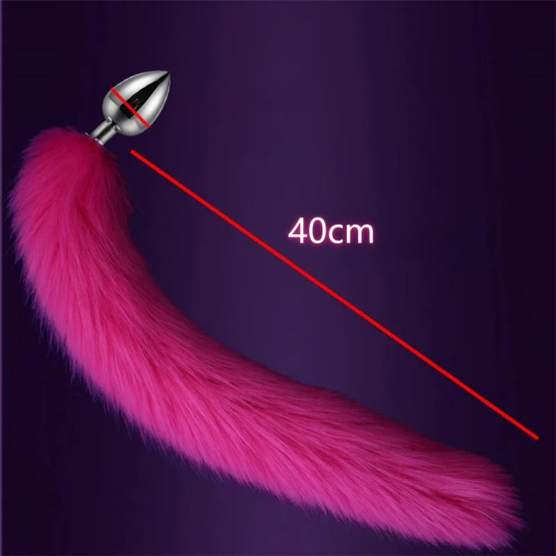 Role-playing Sex Games, Men and Women Sex Toys,1pcs,BDSM Three Size Dog Tail Anal Plug, Animal Tail Butt Plug