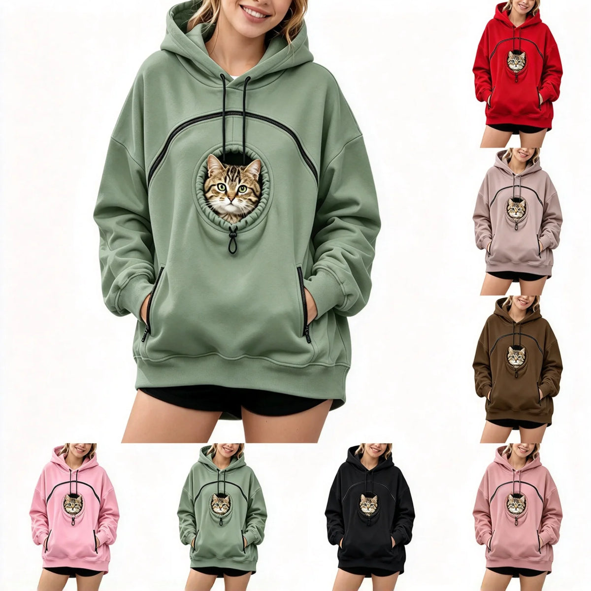 Pet Pouch Hoodie Cat Hoodie with Pouch Fleece Dog Carrier Sweatshirt Hoodie with Dog Pouch Cat Carrier Tool Oversized Sweatshirt