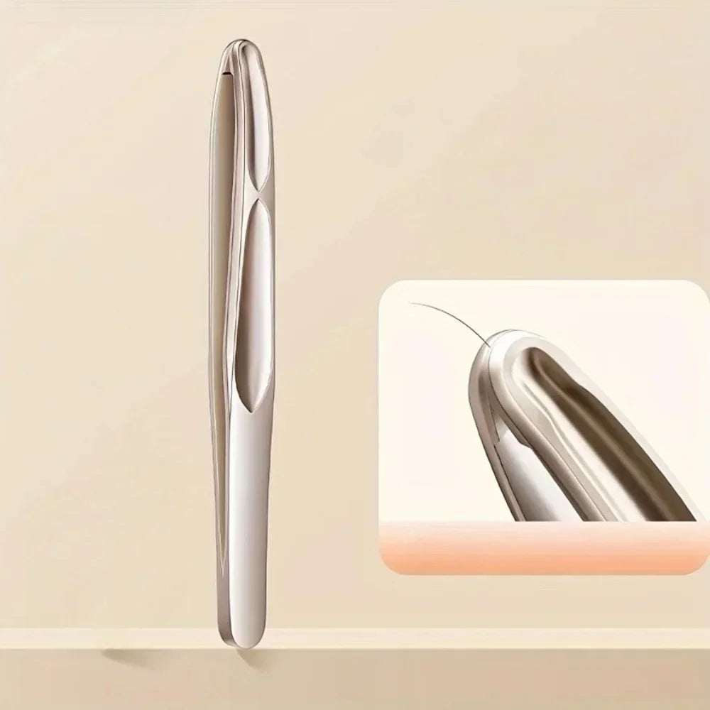 Premium Round Head Tweezers Precision Clips Eyebrow Grooming Facial Beard Hair Removal Short Hair Capturing Eyebrow Combing Tool