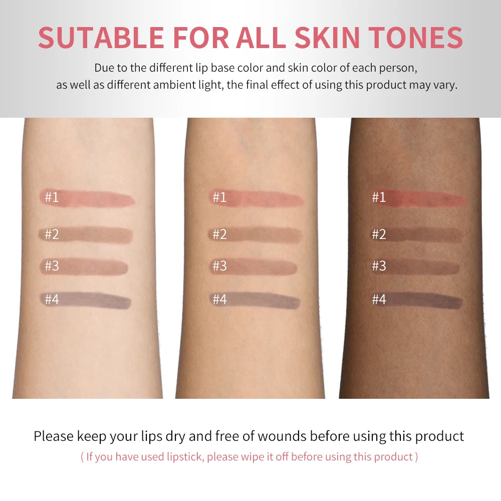 Magic Peel Off Lip Cosmetic Matte Lip Liner Pencil Long Lasting Waterproof Smudge Proof Transfer Proof Peel Off Lip Stain Tattoo