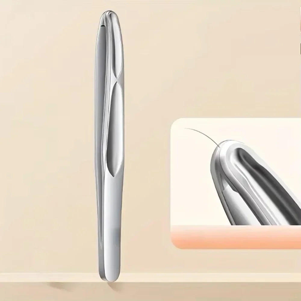 Premium Round Head Tweezers Precision Clips Eyebrow Grooming Facial Beard Hair Removal Short Hair Capturing Eyebrow Combing Tool