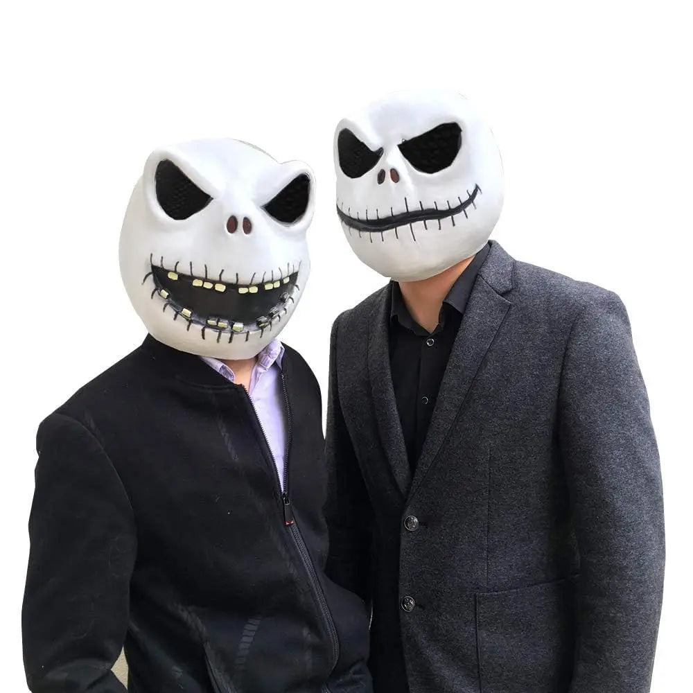 Jack Skellington Mask Helmet Halloween Carnival Jack Skeleton Head Mask Horror Scary Cosplay Mask for Adult