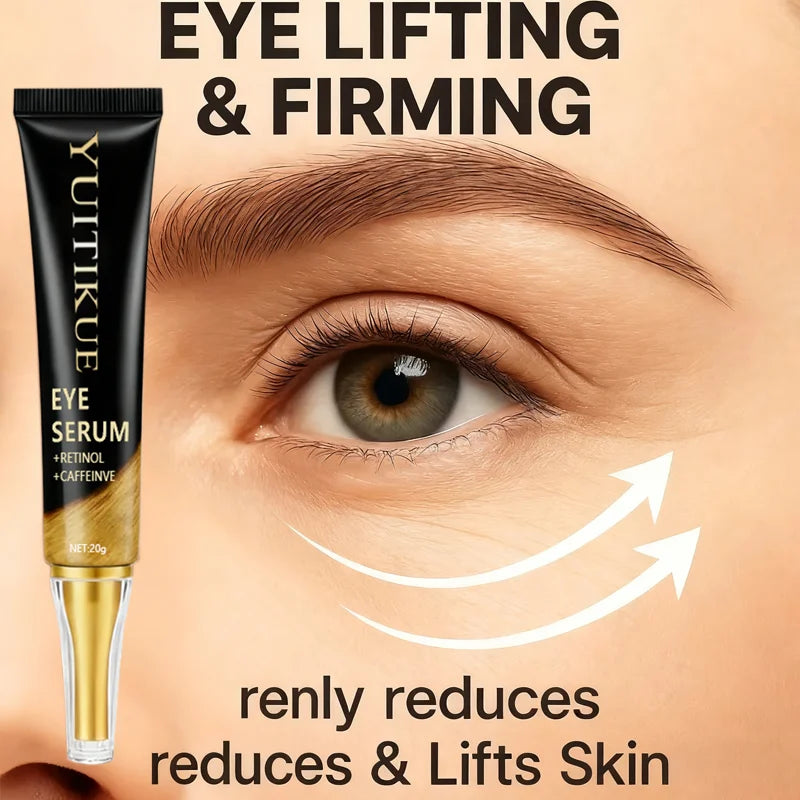 YUITIKUE Caffeine Eye Cream 20g - Fast-Acting Firming & Lifting, Energizes Eye Area, Day & Night Use, Reduces Puffiness