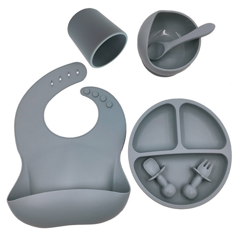 Baby Cutlery Set Silicone Bib Silicone Cup Spoon - Rokkaku 18 online shop