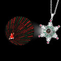 New Christmas Snowflake Necklace With Projection Design For Couples Christmas Gift Women's Clavicle Chain Jewelry - Rokkaku 18 online shop