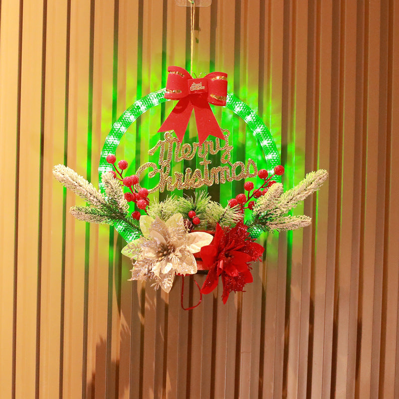 Christmas 30CM Luminous Garland Door Hanging Christmas Decorations - Rokkaku 18 online shop
