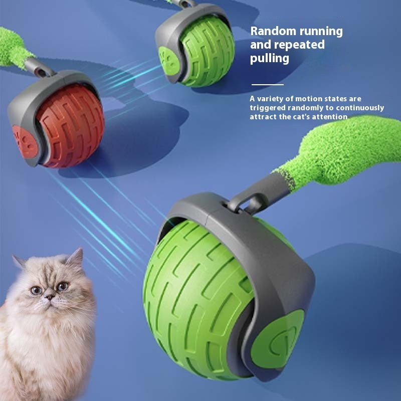 New Interactive Cat Toys Ball Auto Electric Rolling Ball Toys For Cat Kitty Pets Smart Automatic Teaser USB Rechargeable Cat Toy Pet Products - Rokkaku 18 online shop
