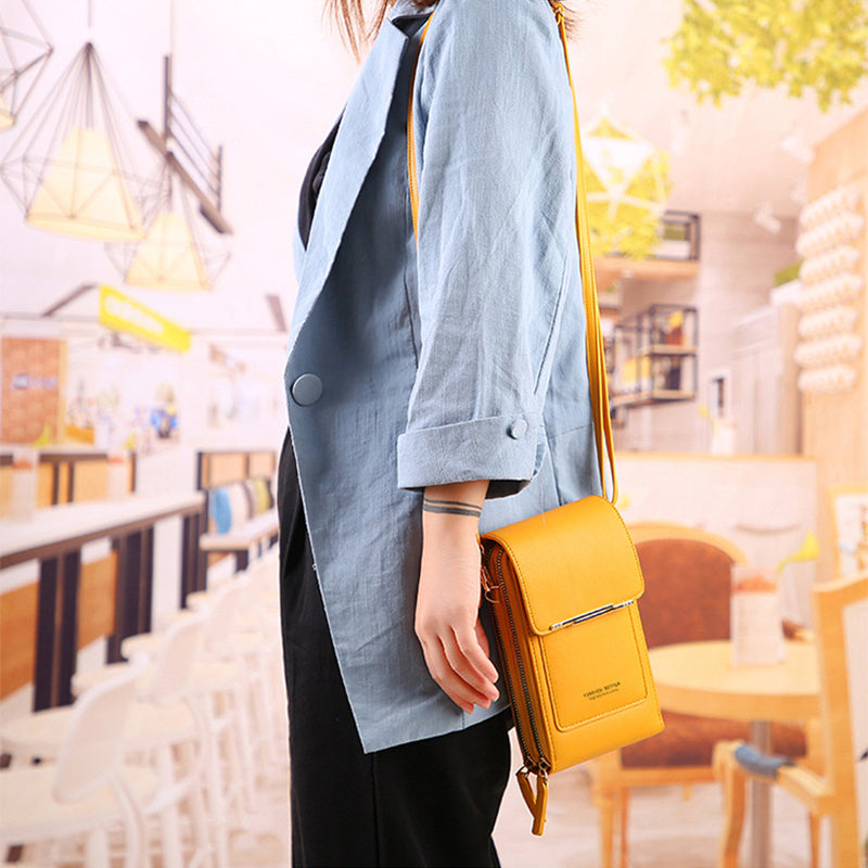 Touch Screen Mobile Phone Bag Small Crossbody Shouder Bags Women Long Wallet - Rokkaku 18 online shop