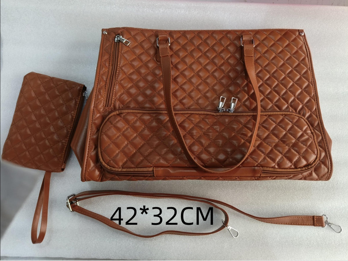 Fashionable Lunch Tote Bag Women's Thermal Insulation Lunch Box Leak-proof Crossbody Computer Storage Bag Quilted Large Capacity Handbag With Purse - Rokkaku 18 online shop
