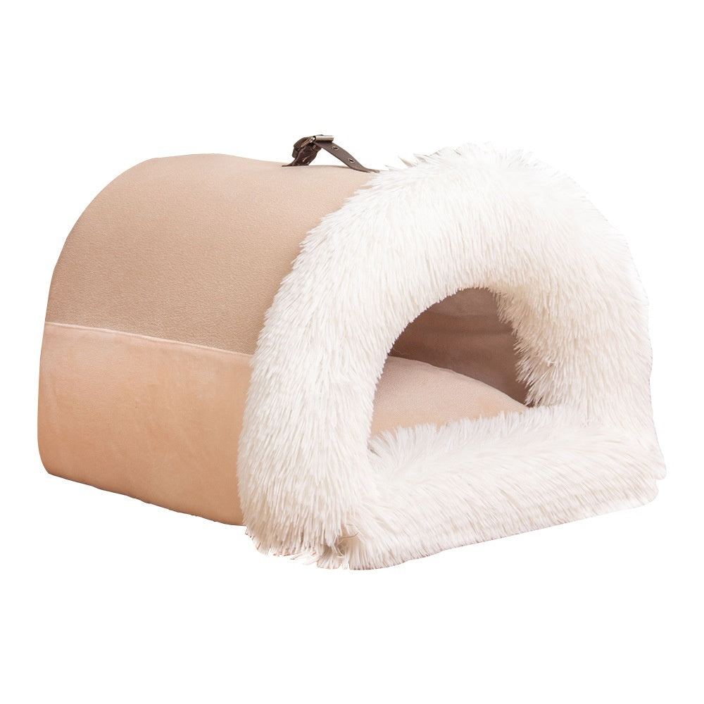 New Splice Portable Pet Nest Portable Autumn And Winter Warm Dog Nest Moisture-proof Long Fur Cat Nest Cross Border Pet Nest - Rokkaku 18 online shop