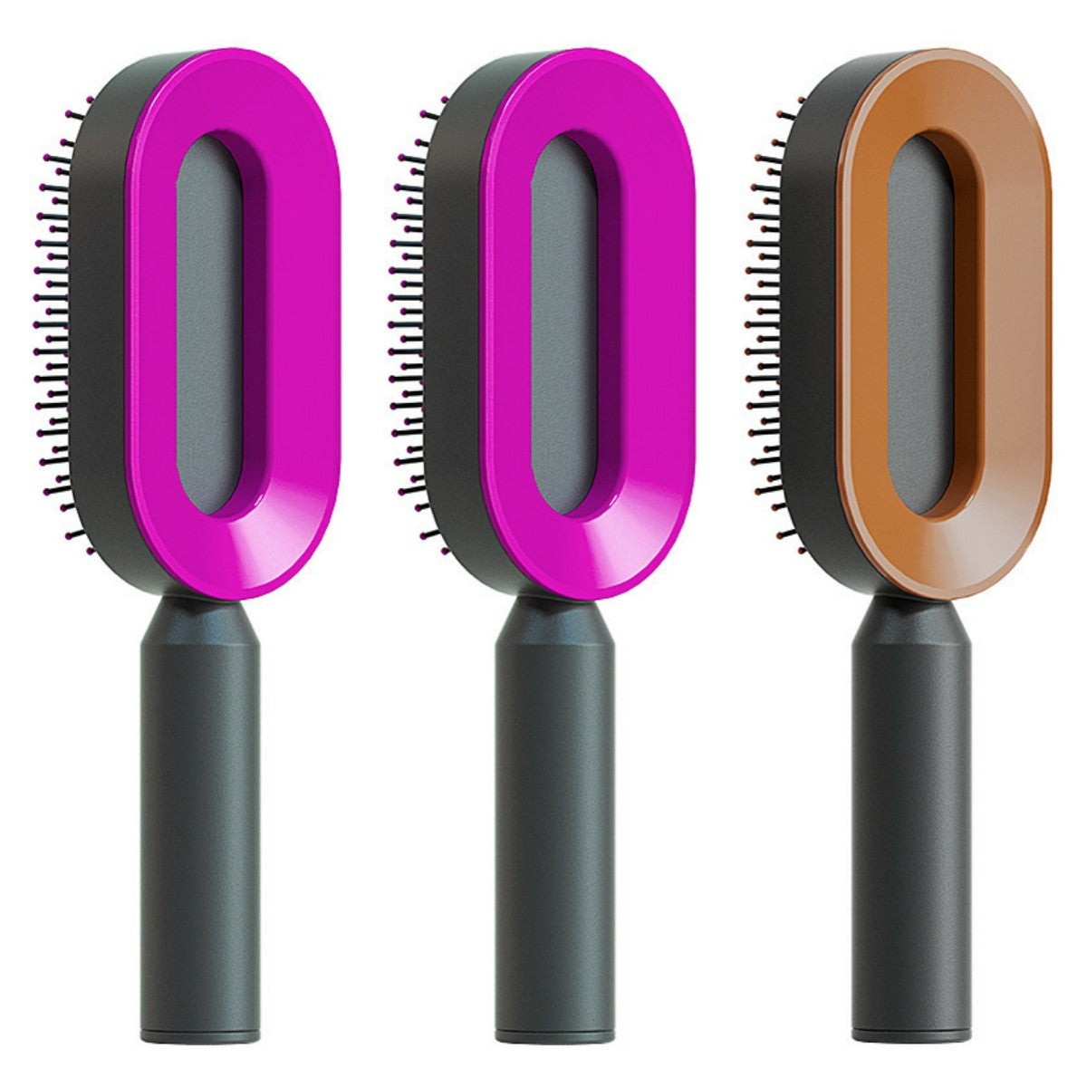 Self Cleaning Hair Brush For Women One-key Cleaning Hair Loss Airbag Massage Scalp Comb Anti-Static Hairbrush - Rokkaku 18 online shop