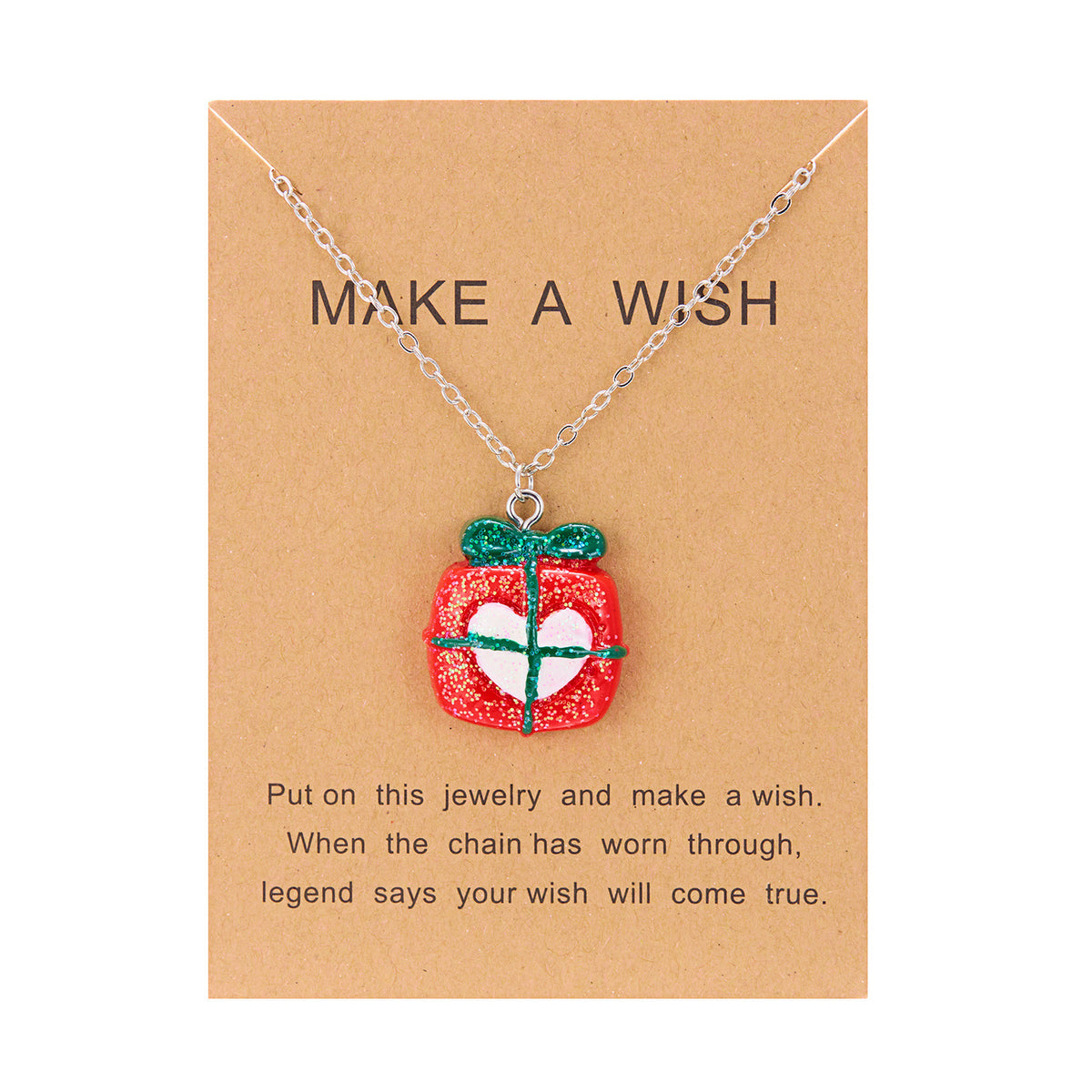 Cute Cartoon Resin Necklace Christmas Snowman Santa Claus Pendant Clavicle Chain Necklace For Women Jewelry - Rokkaku 18 online shop
